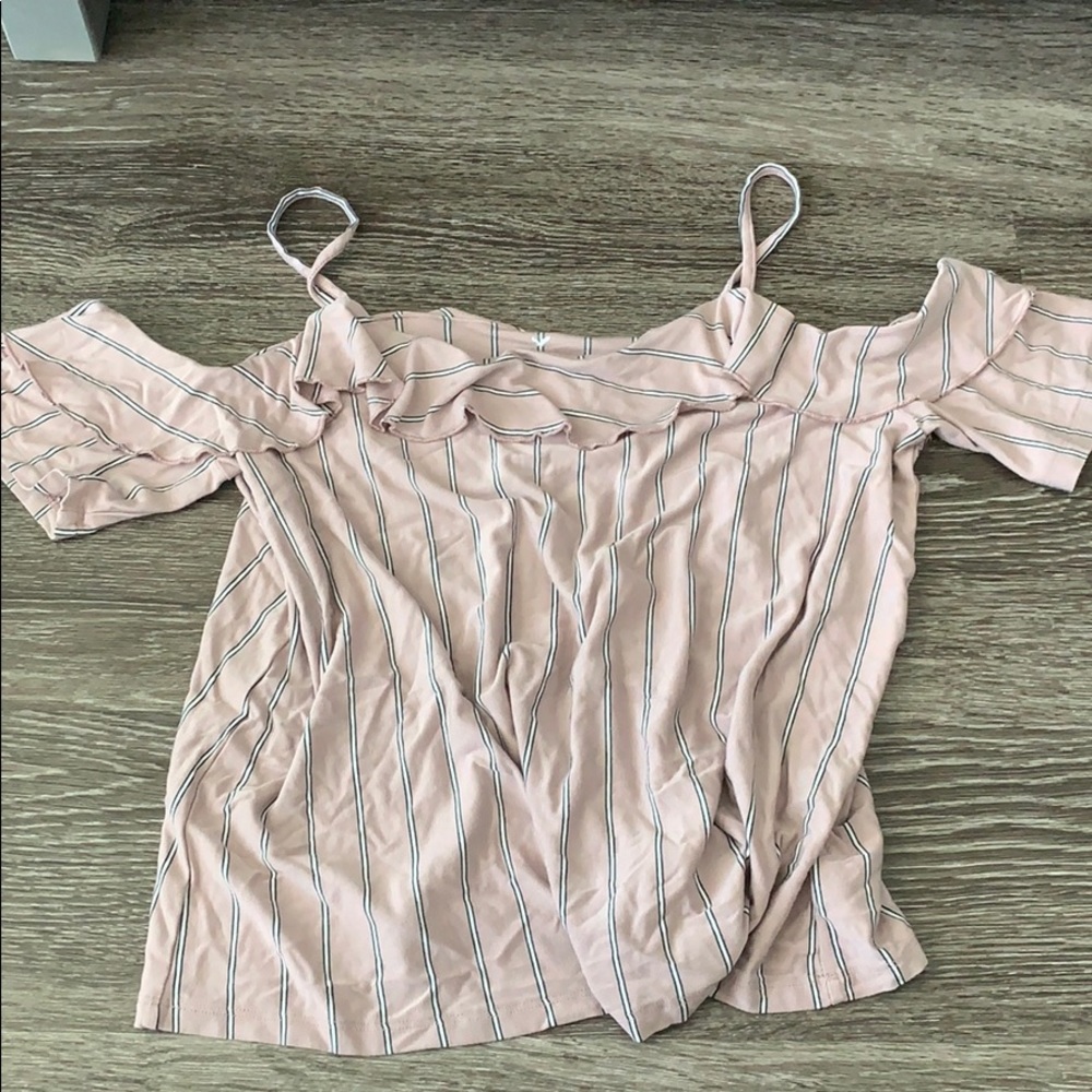 Half tank top half off the shoulder blouse